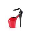 Pleaser - FLAMINGO868 Sandale à bride à la cheville, Pole dance chaussures - Rouge/Noir Product image